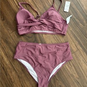 Cupshe Dusty Rose Bikini Set